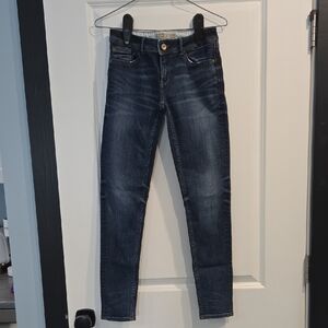 Zara Dark Blue Low Rise Skinny Jeans